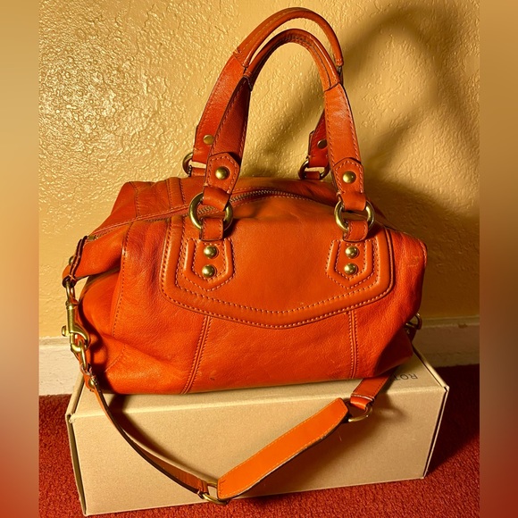 Coach burnt orange bag - Picture 3 of 9